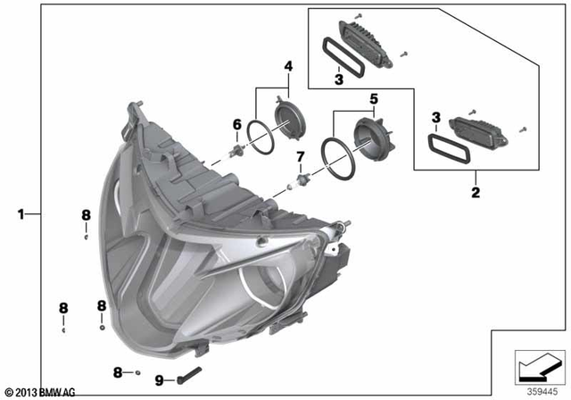 63128541628 - : Headlight for BMW-Motorrad Image