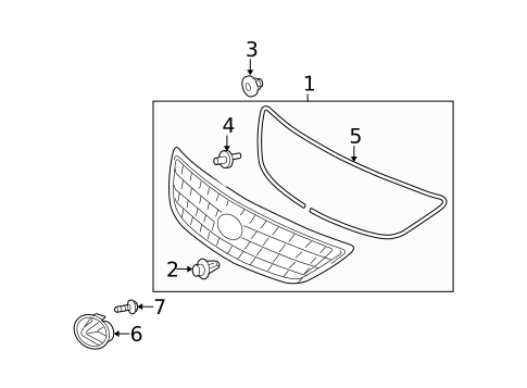 Grille & Components for 2008 Lexus RX400h #0