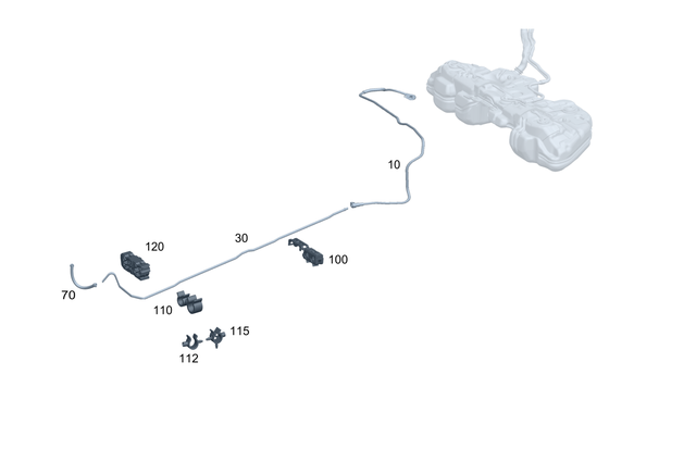 205470890164 - Fuel System: Fuel Line for Mercedes-Benz: AMG GT 43, AMG GT 53, AMG GT 63, AMG GT 63 S, C350e, C400, C43 AMG, C450 AMG, C63 AMG, C63 AMG S, CLS450, CLS53 AMG, E300, E350, E400, E43 AMG, E450, E53 AMG, E63 AMG S, GLC300, GLC43 AMG, GLC63 AMG, GLC63 AMG S Image image