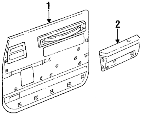Interior Trim - Front Door for 1988 Chrysler LeBaron #0