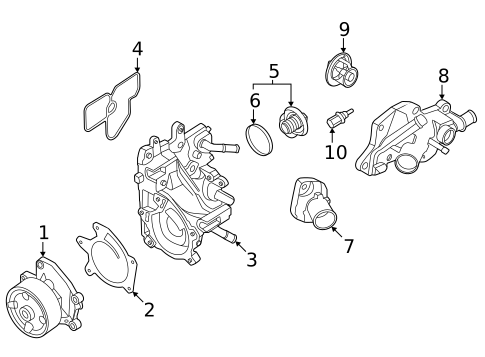 Thermostat & Housing for 2025 Nissan Kicks #0