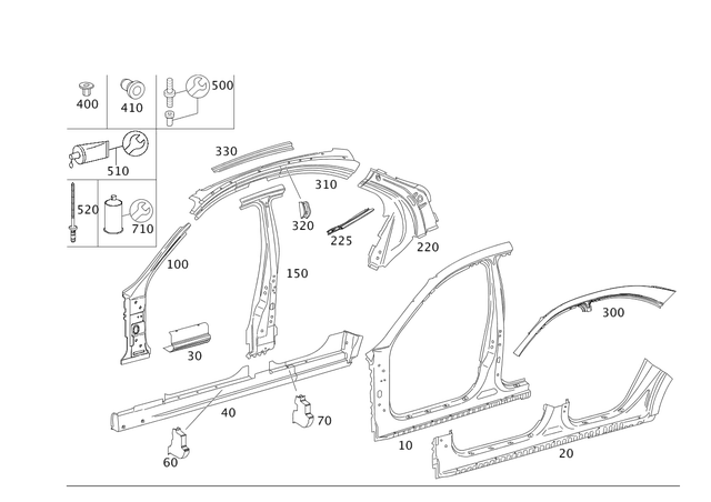 989710809 - Side Panels: Dampening, Side Wall for Mercedes-Benz Image image