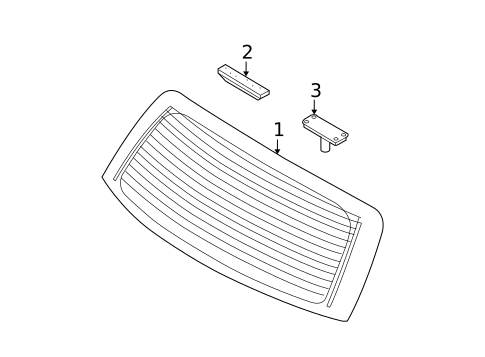 Glass - Lift Gate for 2009 Kia Spectra5 #0