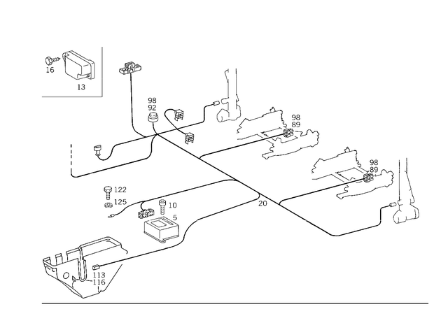 1295450428 - Electrical System: Receptacle Housing for Mercedes-Benz: 300SD, 300SL, 400SE, 400SEL, 500SEC, 500SEL, 500SL, 600SEL, 600SL, C220, C230, C280, C43 AMG, E420, E430, S420, SLK230, SLK320 Image image
