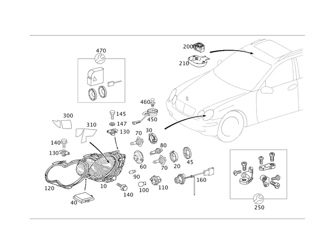2038200761 - Electrical System: Lamp Unit for Mercedes-Benz Image image