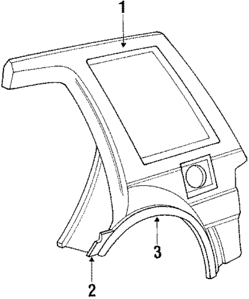 Quarter Panel & Components for 1990 Honda Civic #1