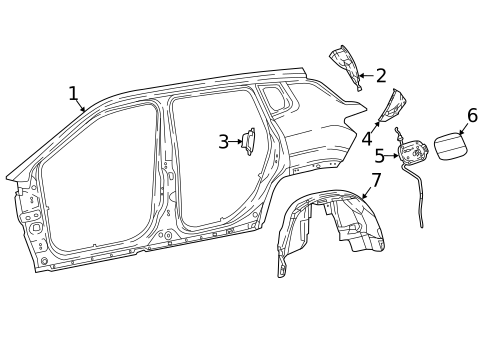 Quarter Panel & Components for 2019 Jeep Compass #0