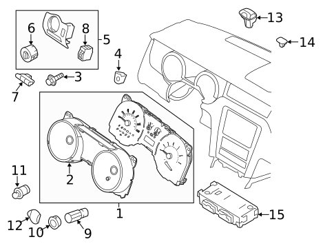 Headlamp Components for 2013 Ford Mustang #2