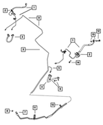 4862213AH - Brakes: Brake Hose, Left for Dodge: Journey Image