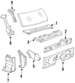 E4TZ1002012A - Body: Cowl Top Panel for Ford: Bronco II, Ranger Image