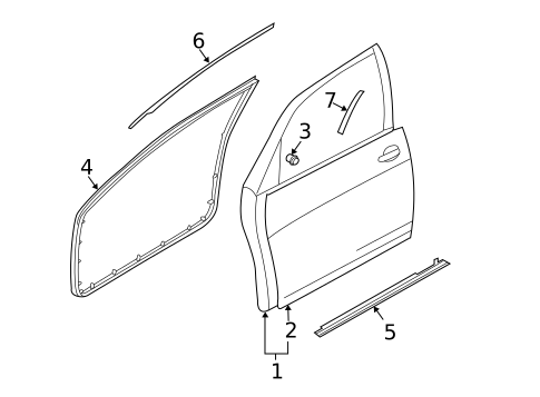 Door & Components for 2006 Nissan Maxima #1
