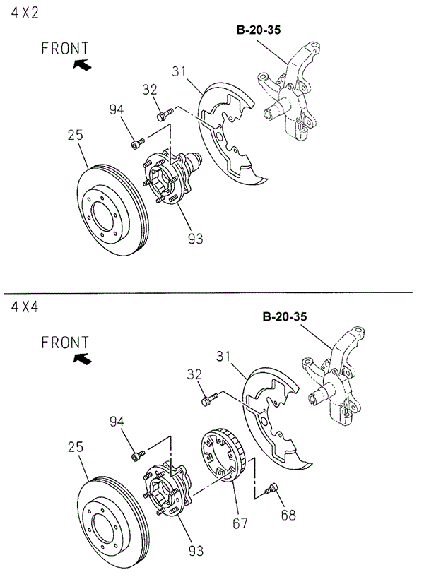 Front Hub - Rotor (2) for 2002 Honda Passport #0