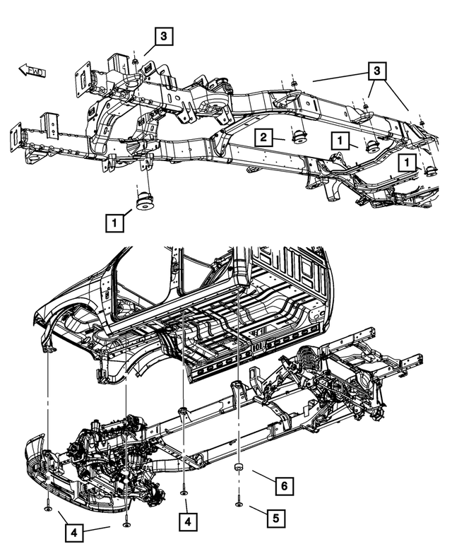 6511428AA - Frame, Bumper, and Fascia: Screw And Washer for Mopar Image