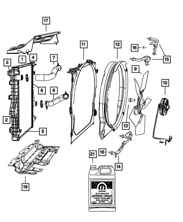 « 68069572AA –  : Radiateur Isolateur pour Mopar Image »