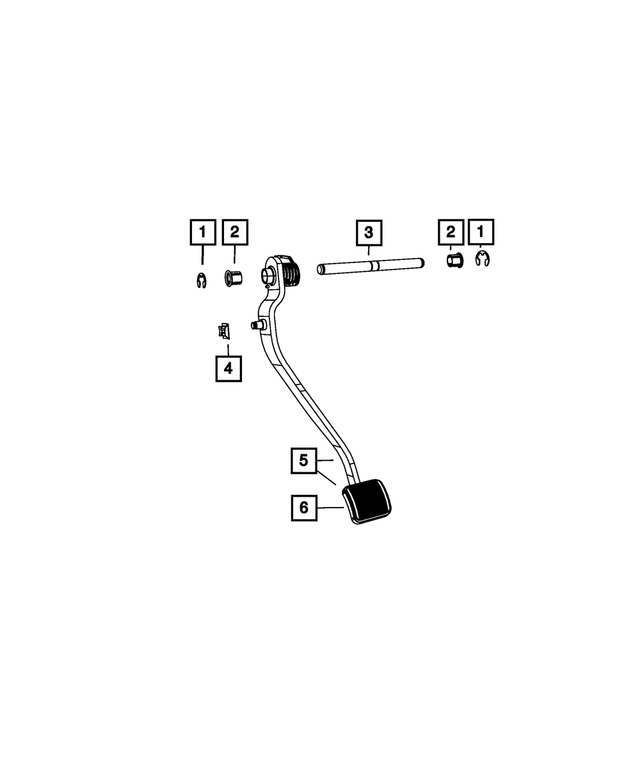 52126094AA - Clutch: Pedal Pivot Shaft for Mopar Image
