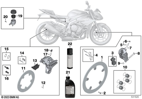 Brake Service for 2014 BMW-Motorrad S 1000 R #0