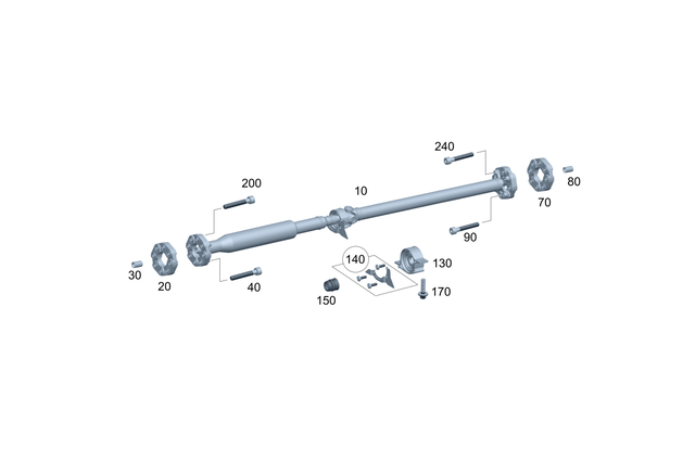 2234109402 - : Propeller Shaft for Mercedes-Benz Image