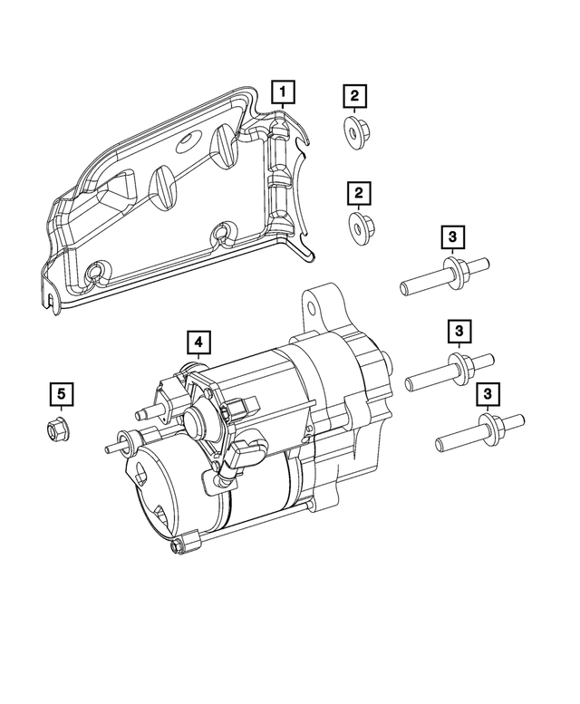 5035457AB - Electrical: Starter Shield for Mopar Image