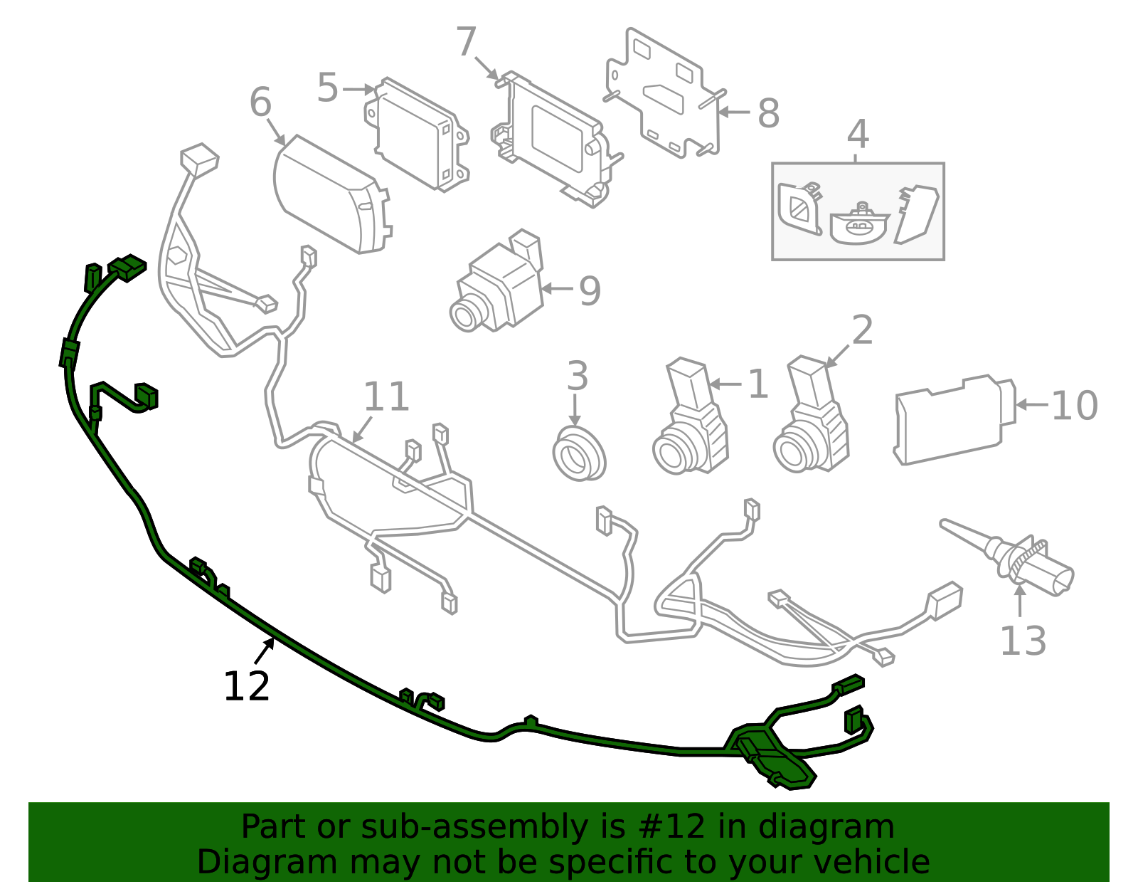 61125a36452 - 2022-2026 BMW Wire Harness (61-12-5-A36-452) | BMW