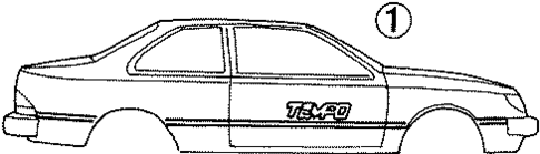 Stripe Tape for 1987 Ford Tempo #0