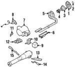 1995967 - Steering: Signal Switch for Buick: Electra, LeSabre, Park Avenue, Reatta, Riviera | Cadillac: 60 Special, DeVille, Eldorado, Fleetwood, Seville | Oldsmobile: 88, 98, LSS, Regency, Toronado | Pontiac: Bonneville Image