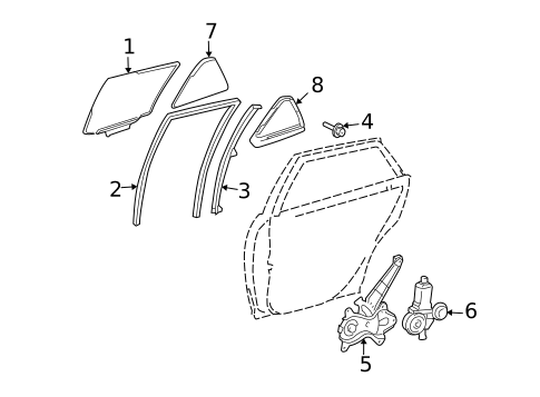 Front Door for 2008 Lexus RX400h #2
