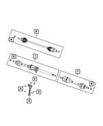 68394551AA - Front Wheel Drive; Differential and Drive Line: Axle Half Shaft, Right for Mopar Image