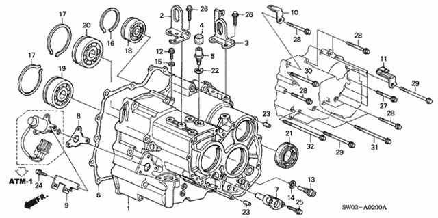 AT Transmission Case for 2004 Acura NSX #0
