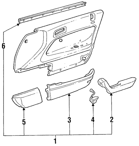 Interior Trim - Front Door for 1991 Honda Accord #0