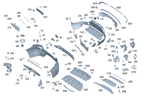 Rear Bumper for 2020 Mercedes-Benz GLC 63 AMG&reg; S #0