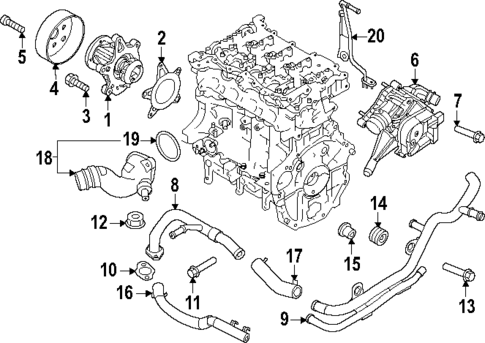 Water Pump for 2025 Hyundai Santa Fe #0