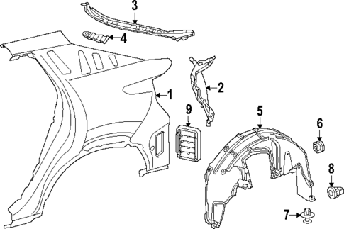 Quarter Panel & Components for 2025 Lexus RZ450e #0