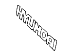 863211E050 - : Nameplate for Hyundai: Accent Image