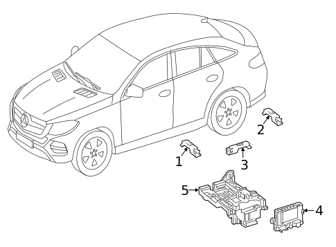Keyless Entry Components for 2016 Mercedes-Benz GLE450 AMG #0