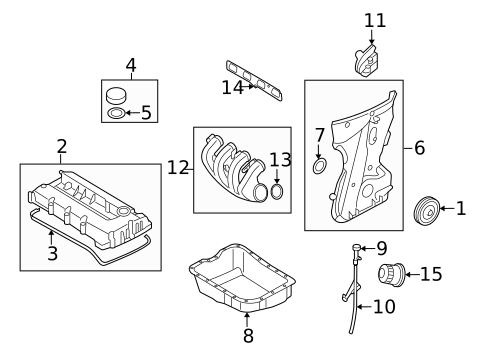 Cylinder Block Components for 2008 Kia Optima #0