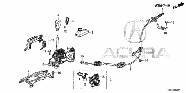 Select Lever (1) for 2019 Acura TLX #0