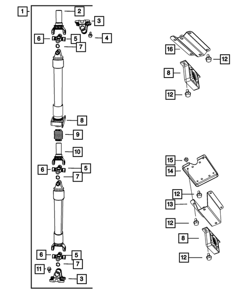 Drive Shaft for 2008 Dodge Ram 3500 #1