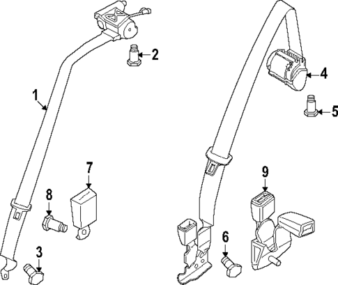 Rear Seat Belts for 2025 Porsche Panamera #0