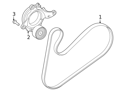 Belts & Pulleys for 2022 Mercedes-Benz GLA 45 AMG&reg; #0