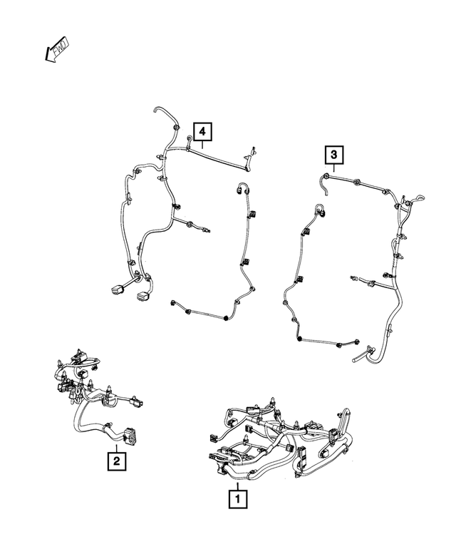 68269023AC - : Seat Cushion Wiring, US, Canada for Mopar Image