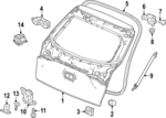 681003W0A00ZZ - Body: Lift Gate for Honda: HR-V Image