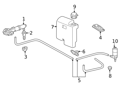 Washer Components for 1998 Mercedes-Benz E300 #0