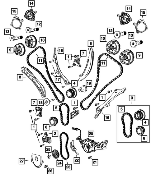 Timing Belt/Chain and Cover and Balance Shaft for 2025 Ram ProMaster 3500 #0
