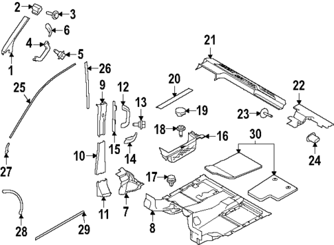Interior Trim - Pillars for 2024 Ford Transit-350 #0