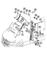 1AR96GRAAA - Interior Trim: Plastic Rivet, Right &amp; Left for Mopar Image