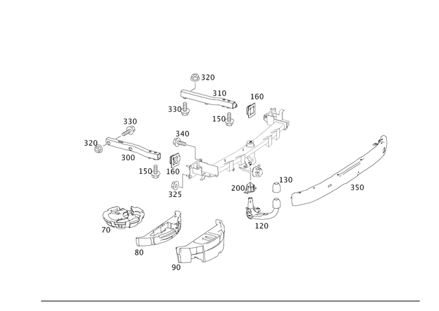 2038990761 - Special Equipment: Bag for Mercedes-Benz: C230, C280, C32 AMG, C350, C55 AMG, CLK63 AMG Image image