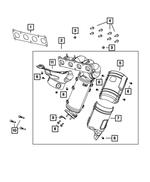 68319313AA - Engine: Exhaust Shield, Lower Front for Mopar Image