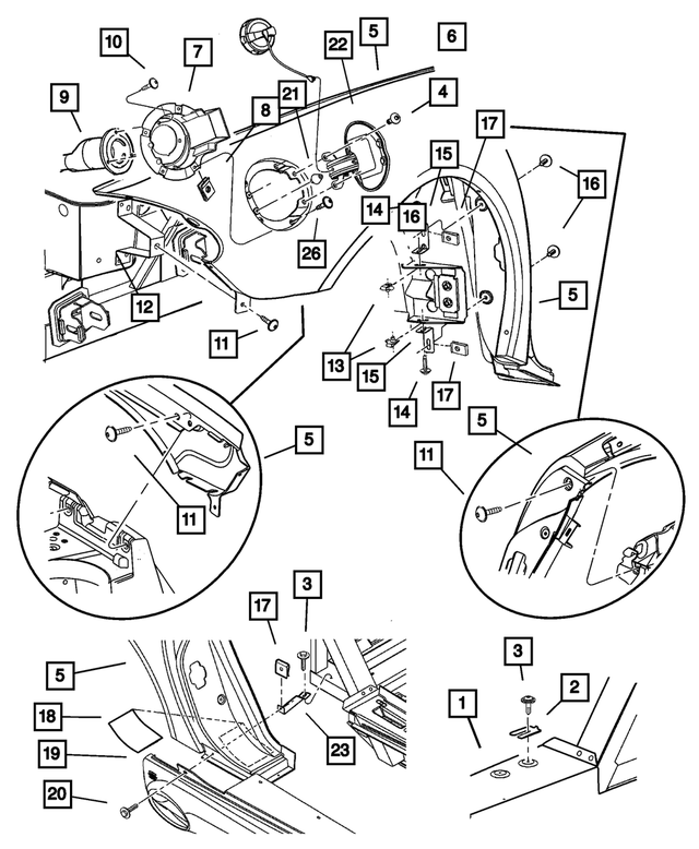 4865797AD - : Quarter Panel, Left for Mopar Image