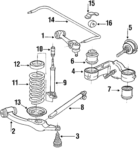 Suspension Components for 1989 Mercedes-Benz 300SEL #0