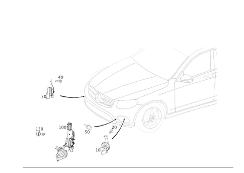 Horn and Outside Temperature Display for 2021 Mercedes-Benz GLC43 AMG #0